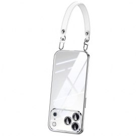 Deksel iPhone 17 Pro Gjennomsiktig Med Håndleddsstropp Beskyttelse Deksel