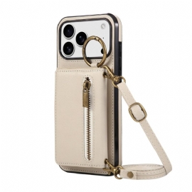 Deksel iPhone 17 Pro Lommebok Med Skulderstropp