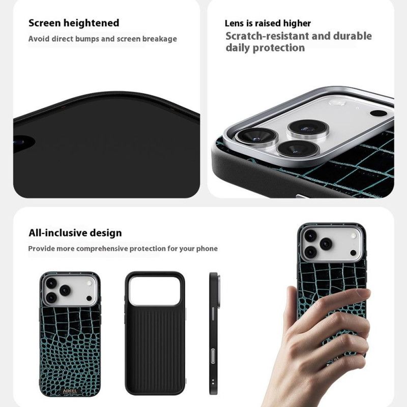 Deksel iPhone 17 Pro Magsafe-kompatibel Krokodilleeffekt Abeel