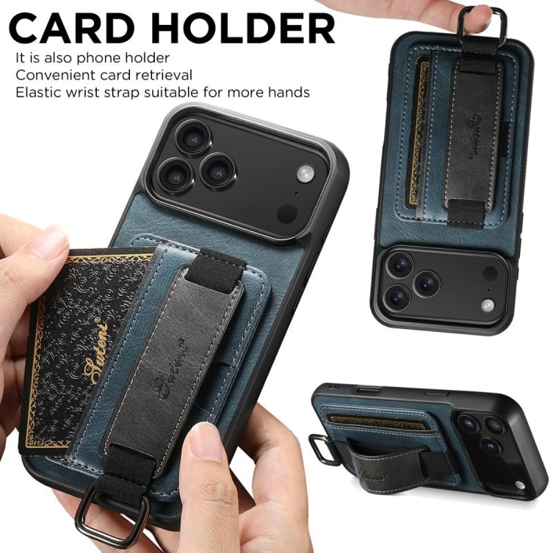 Deksel iPhone 17 Pro Med Kortholder I Retrodesign