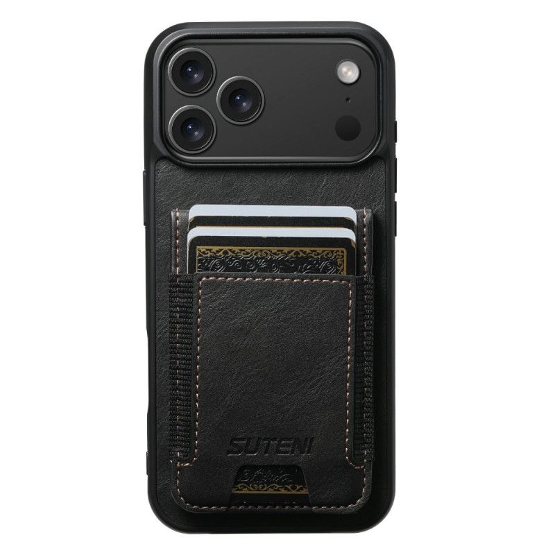 Deksel iPhone 17 Pro Mobildeksel Kortholder I Vokset Skinnstil