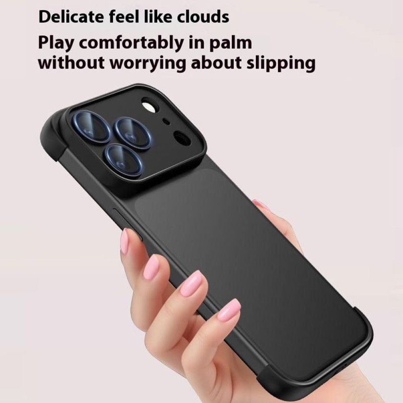 Deksel iPhone 17 Pro Rammeløs Med Hjørnebeskyttelse Og Integrert Linse Beskyttelse Deksel