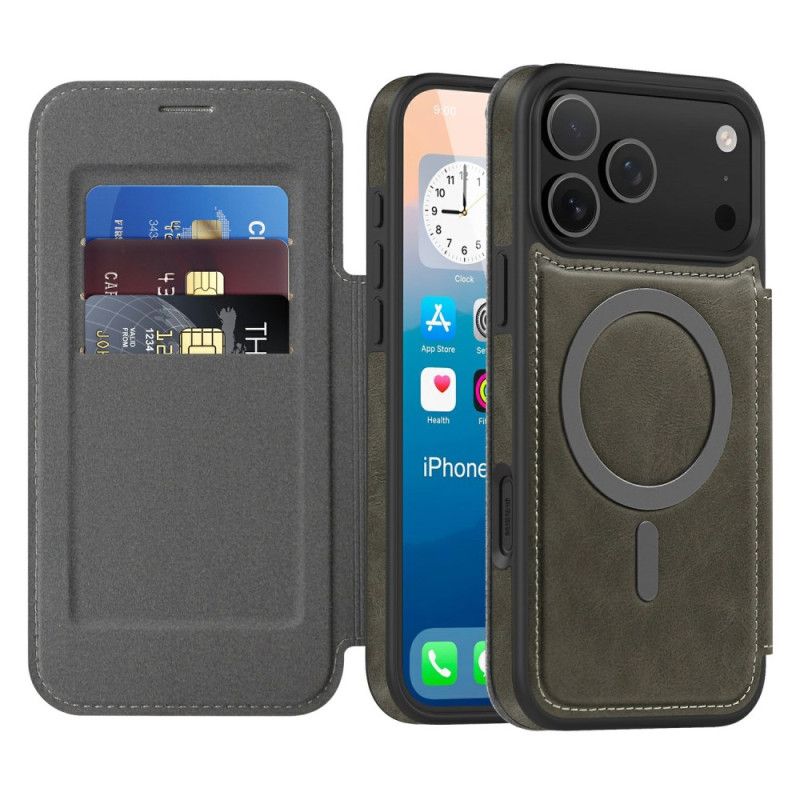Folio Deksel iPhone 17 Pro Magsafe-kompatibel Rfid-kortholder Beskyttelse Deksel