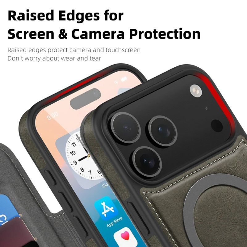 Folio Deksel iPhone 17 Pro Magsafe-kompatibel Rfid-kortholder Beskyttelse Deksel