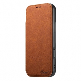 Folio Deksel Lær iPhone 17 Pro Mobildeksel Magsafe-kompatibel Vintagedesign