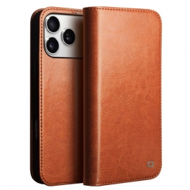 Folio Deksel Lær iPhone 17 Pro Mobildeksel Vintage Qialino