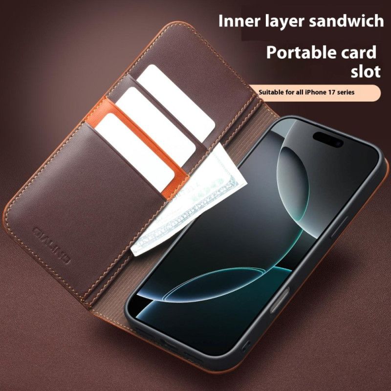 Folio Deksel Lær iPhone 17 Pro Qialino