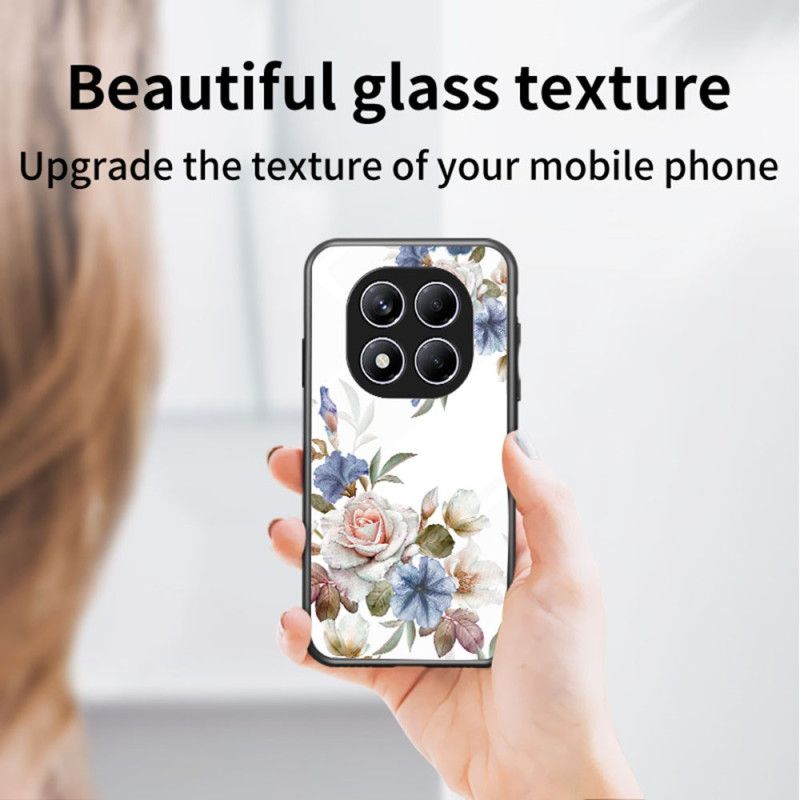 Deksel Xiaomi Redmi Note 14 Pro 4g Blomstermønster I Herdet Glass