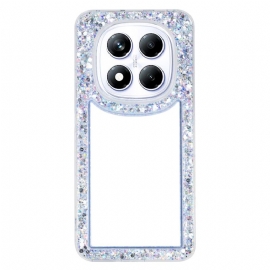 Deksel Xiaomi Redmi Note 14 Pro 4g Mobildeksel Gjennomsiktig Med Glitterkanter