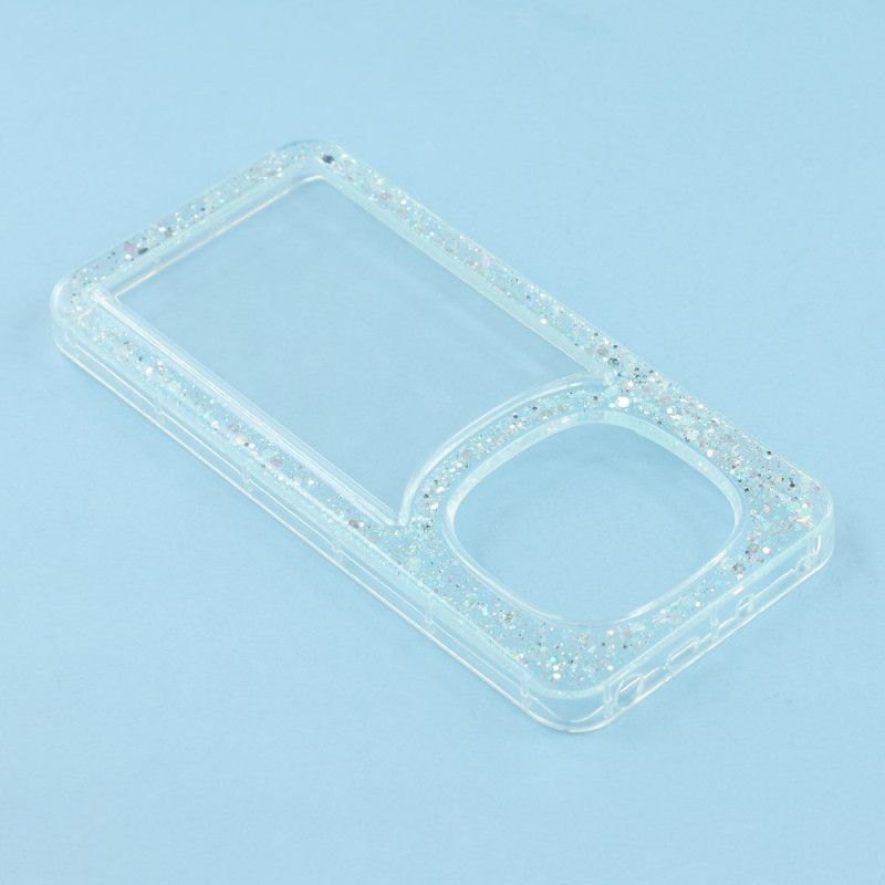 Deksel Xiaomi Redmi Note 14 Pro 4g Mobildeksel Gjennomsiktig Med Glitterkanter