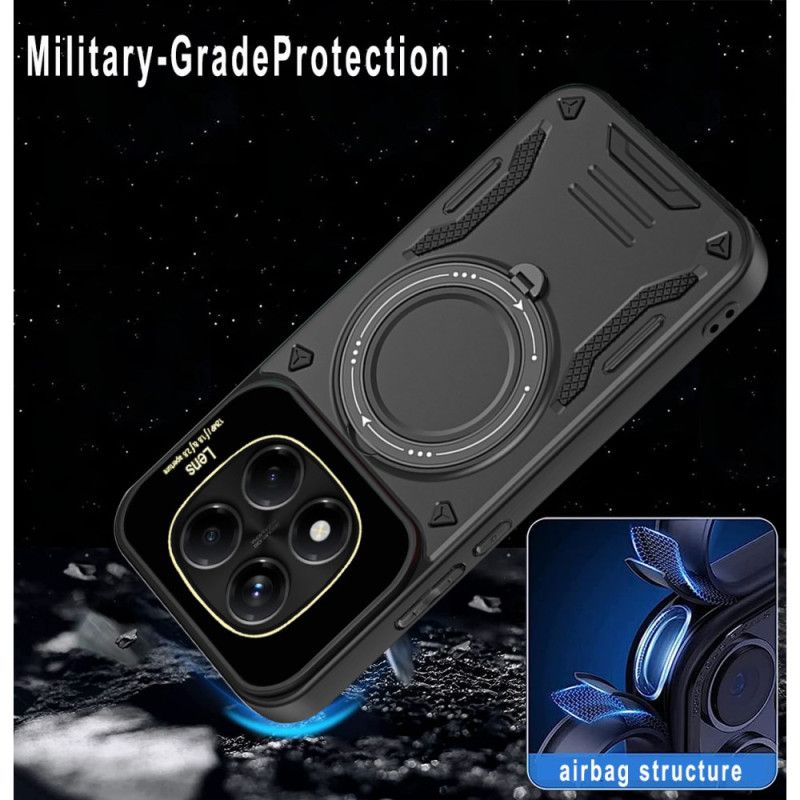 Deksel Xiaomi Redmi Note 14 Pro 4g Mobildeksel Magnetisk Roterende Stativ