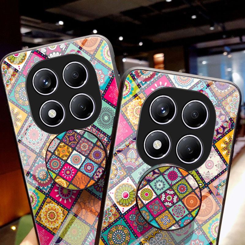 Deksel Xiaomi Redmi Note 14 Pro 4g Stativ Og Stropp Med Lappeteppemønster Beskyttelse Deksel