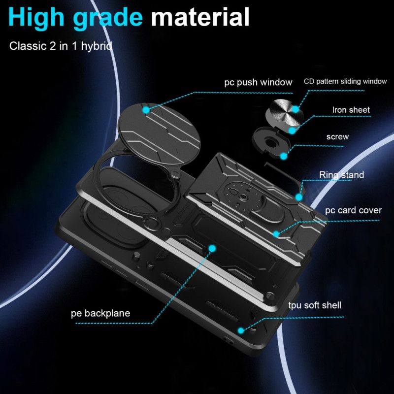 Deksel Xiaomi Redmi Note 14 Pro 4g Ultramotstandsdyktig Med Stativ Og Linsebeskytter Beskyttelse Deksel