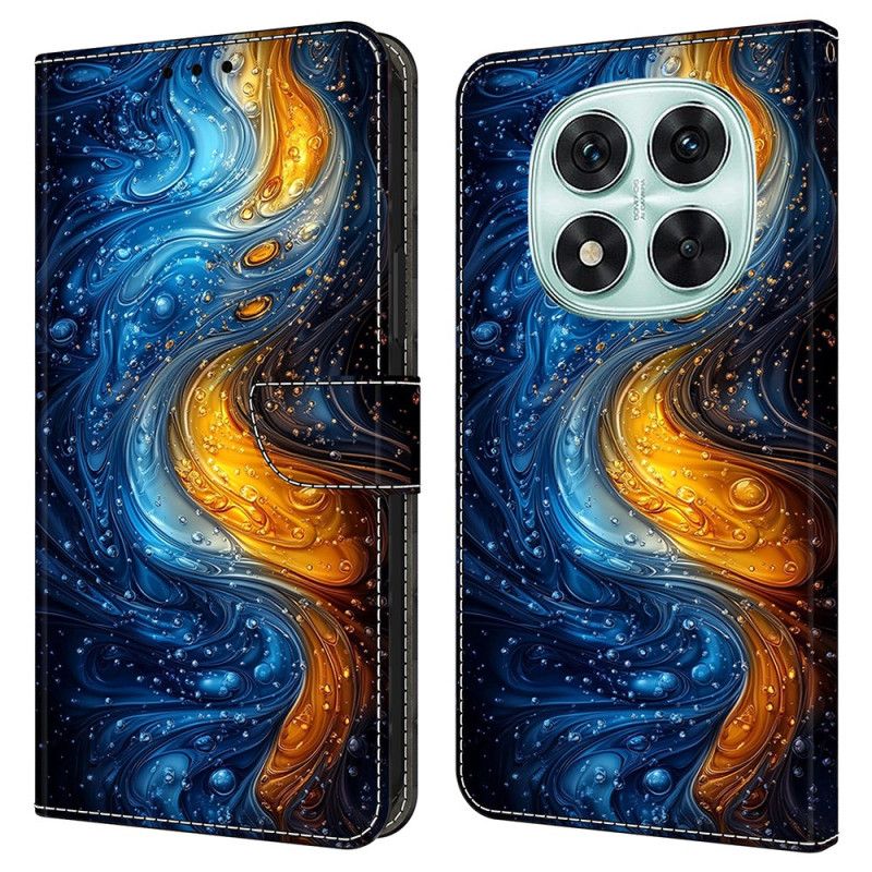 Folio Deksel Til Xiaomi Redmi Note 14 Pro 4g Flytende Mønster