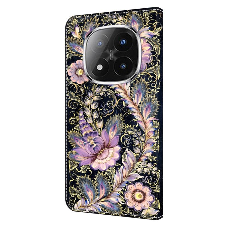 Folio Deksel Xiaomi Redmi Note 14 Pro 4g Blomstervintage