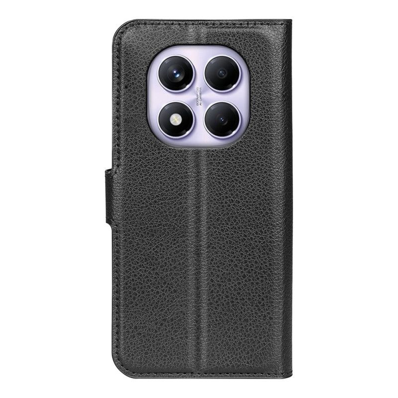 Folio Deksel Xiaomi Redmi Note 14 Pro 4g Klassisk Litchi-imitasjonsskinn