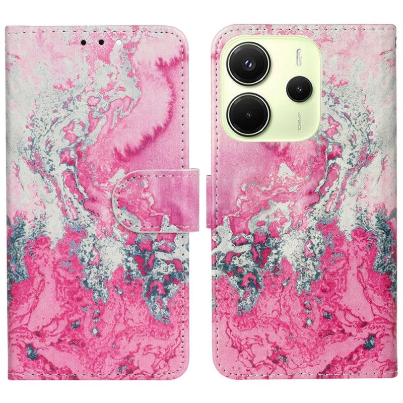 Folio Deksel Xiaomi Redmi Note 14 Pro 4g Rosa Marmor