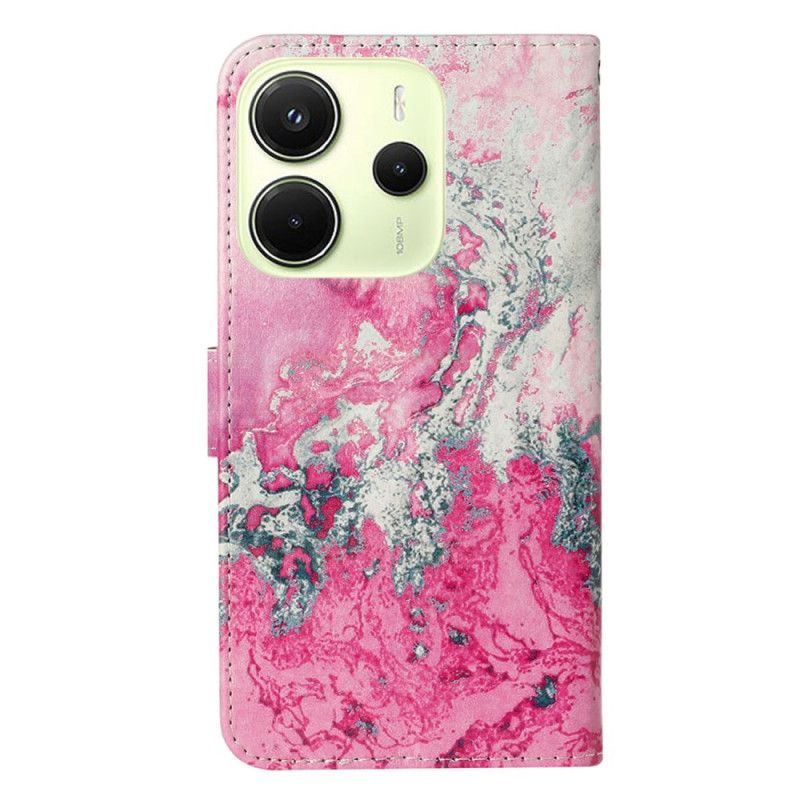 Folio Deksel Xiaomi Redmi Note 14 Pro 4g Rosa Marmor