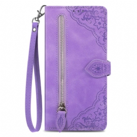 Folio Deksel Xiaomi Redmi Note 14 Pro 4g Semsket Skinn Med Blonder Effekt Beskyttelse Deksel