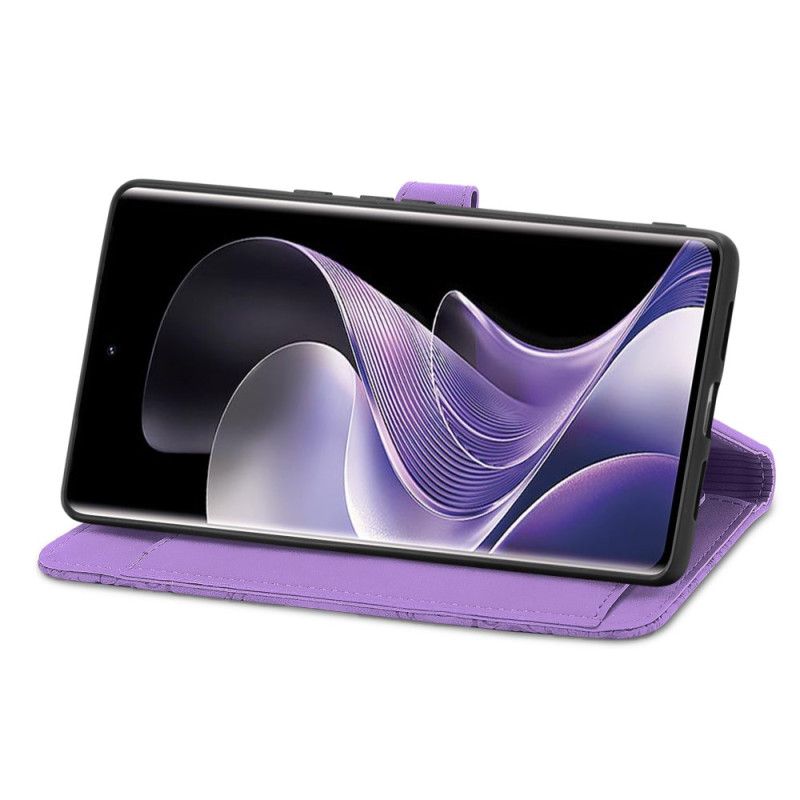 Folio Deksel Xiaomi Redmi Note 14 Pro 4g Semsket Skinn Med Blonder Effekt Beskyttelse Deksel