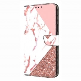 Folio Deksel Xiaomi Redmi Note 14 Pro 4g Trekantet Marmor