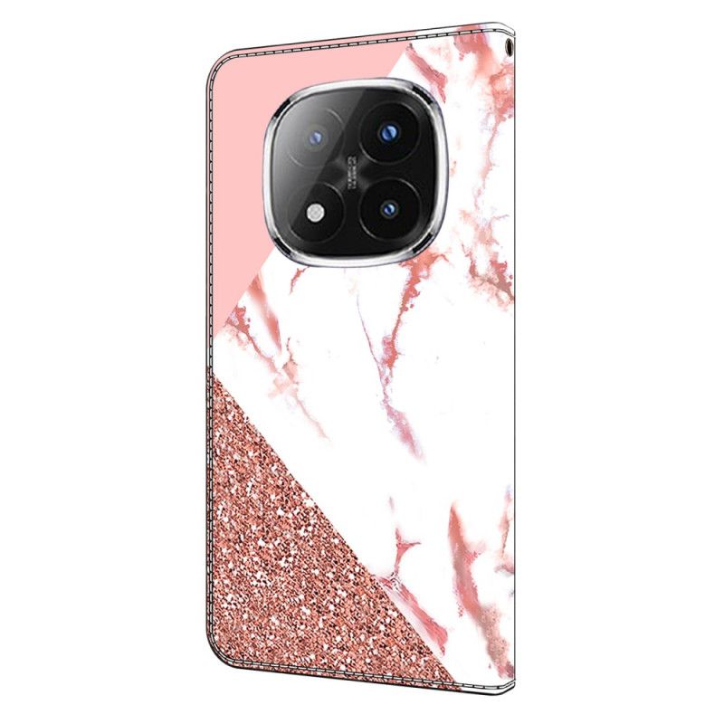 Folio Deksel Xiaomi Redmi Note 14 Pro 4g Trekantet Marmor