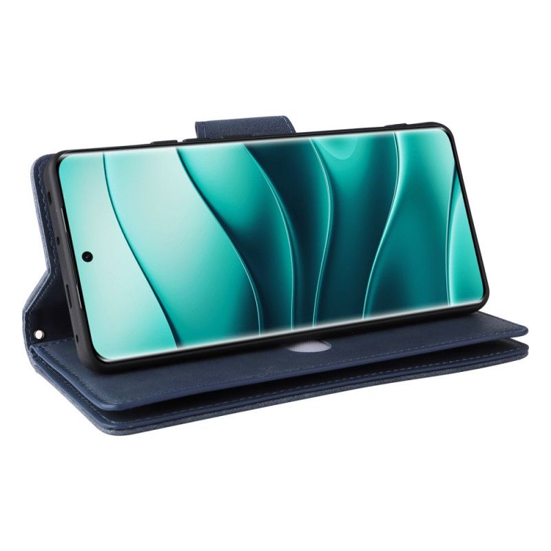 Lærdeksel Folio Deksel Xiaomi Redmi Note 14 Pro 4g Lommebok Med Glidelås Og Stropp