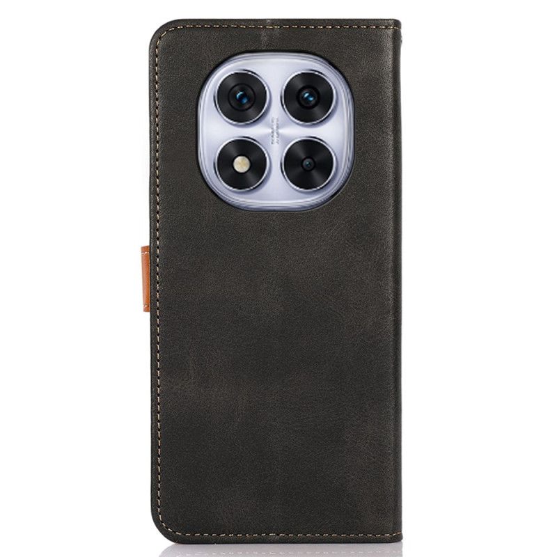 Lærdeksel Folio Deksel Xiaomi Redmi Note 14 Pro 4g Mobildeksel Gullspenne Khazneh