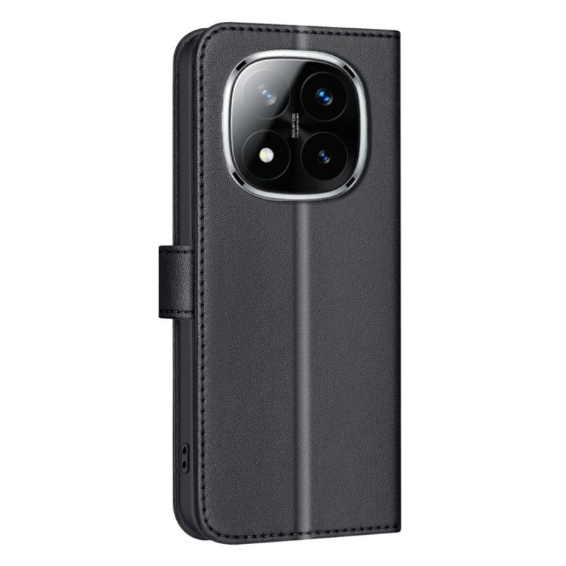 Lærdeksel Folio Deksel Xiaomi Redmi Note 14 Pro 4g Mobildeksel Premium Quiltet