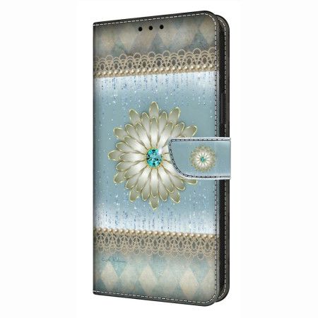 Lærdeksel Folio Deksel Xiaomi Redmi Note 14 Pro 4g Mobildeksel Retro Blomstermønster