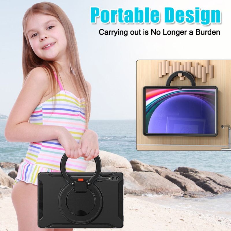 Deksel Samsung Galaxy Tab S10 Ultra Mobildeksel Roterende Ringstativ