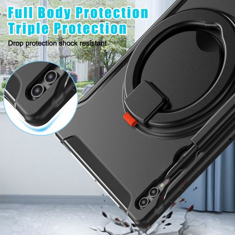 Deksel Samsung Galaxy Tab S10 Ultra Mobildeksel Roterende Ringstativ