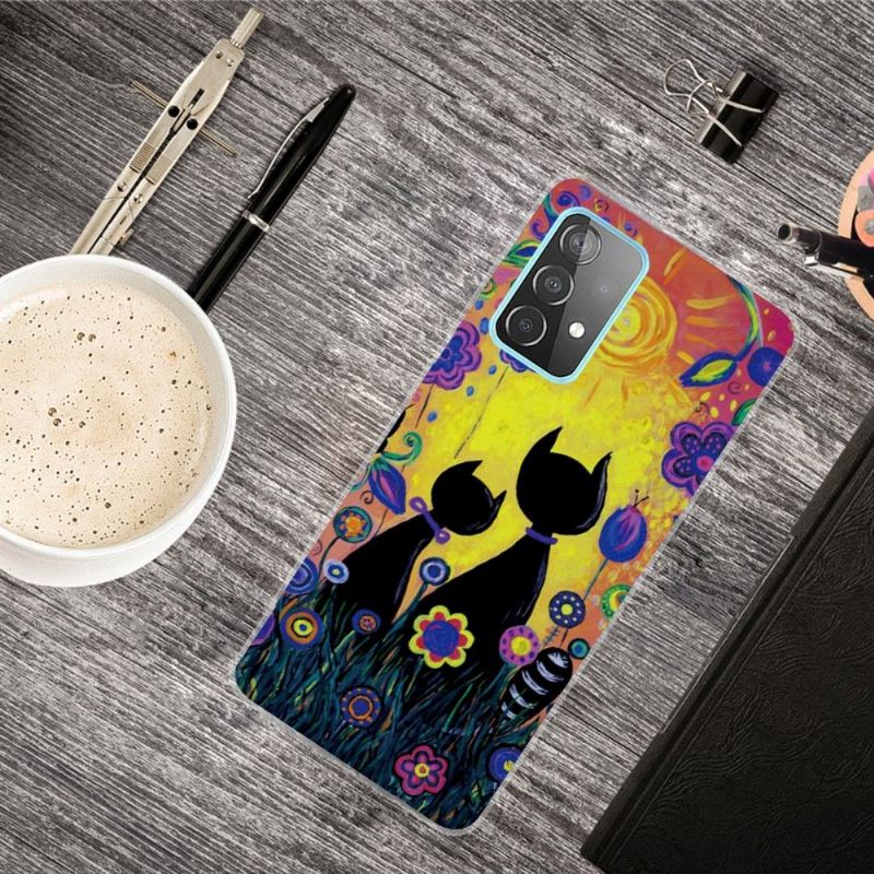 Deksel Til Samsung Galaxy A32 4G Svarte Katter