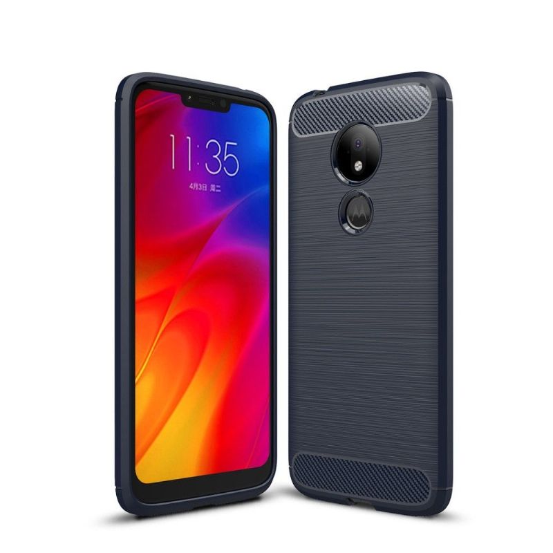 Deksel Til Motorola Moto G7 Power Carbon Børstet Gel
