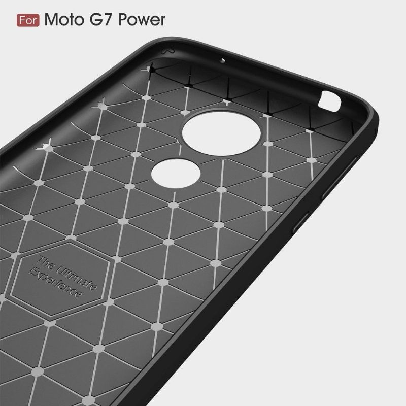 Deksel Til Motorola Moto G7 Power Carbon Børstet Gel