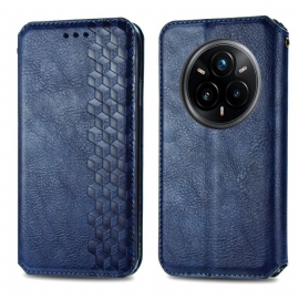 Folio Deksel Lær Realme 14 Pro 5g Mobildeksel Diamantkant I Semsket Skinn