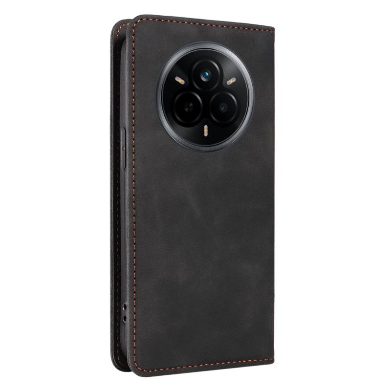 Folio Deksel Realme 14 Pro 5g Klassisk Semsket Skinn Rfid Beskyttelse Deksel