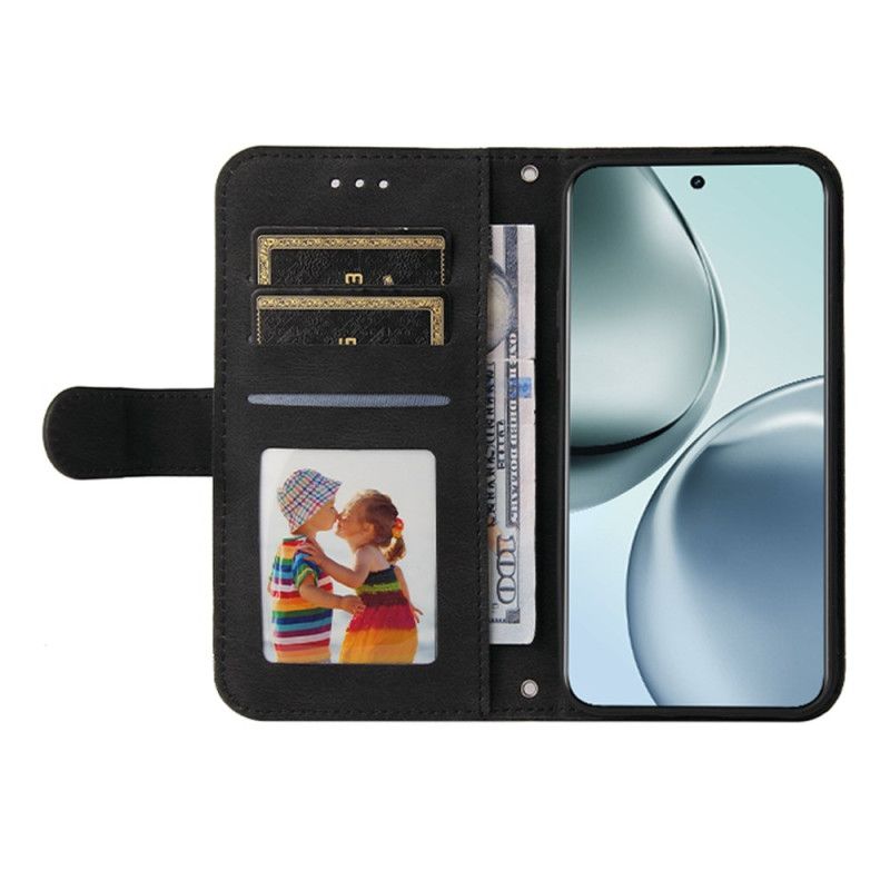 Folio Deksel Realme 14 Pro 5g Naglete Semsket Skinn-effekt