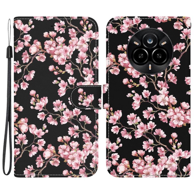 Folio Deksel Realme 14 Pro 5g Plommeblomster