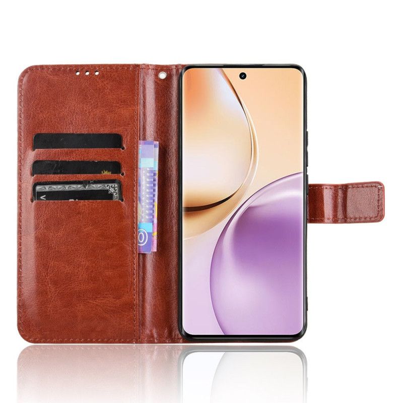 Folio Deksel Realme 14 Pro 5g Prangende Imitasjon I Skinn Beskyttelse Deksel