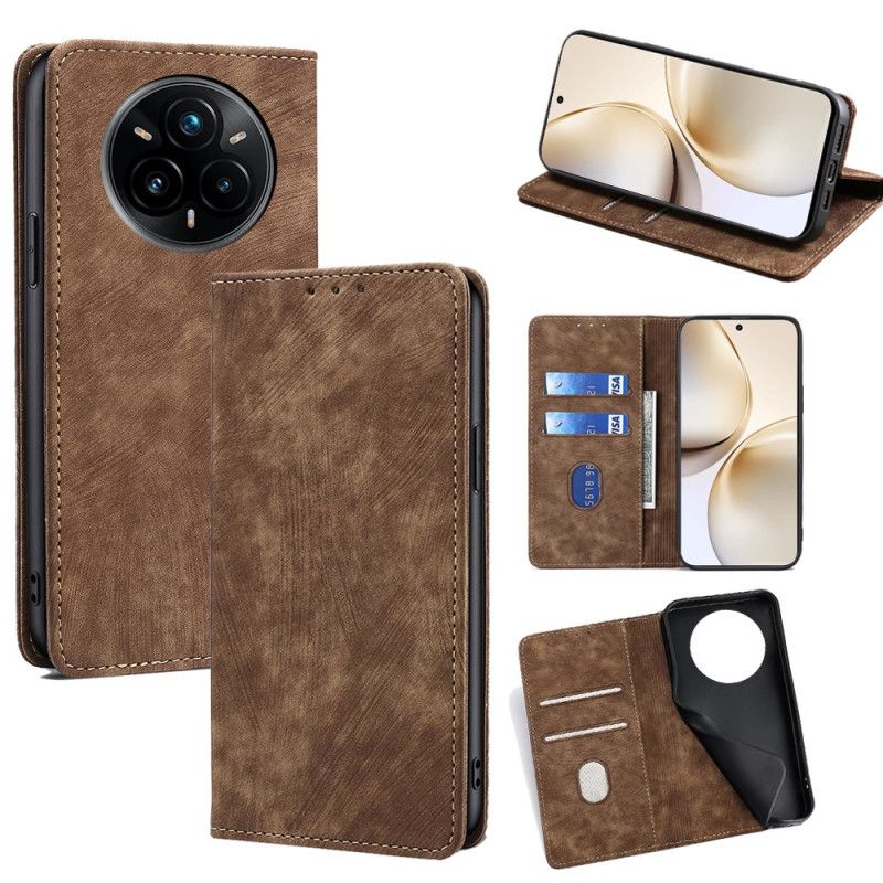 Folio Deksel Realme 14 Pro 5g Rfid-beskyttelse Med Semsket Skinneffekt