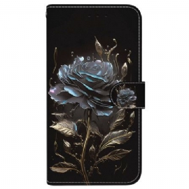 Folio Deksel Realme 14 Pro 5g Svart Rose Beskyttelse Deksel