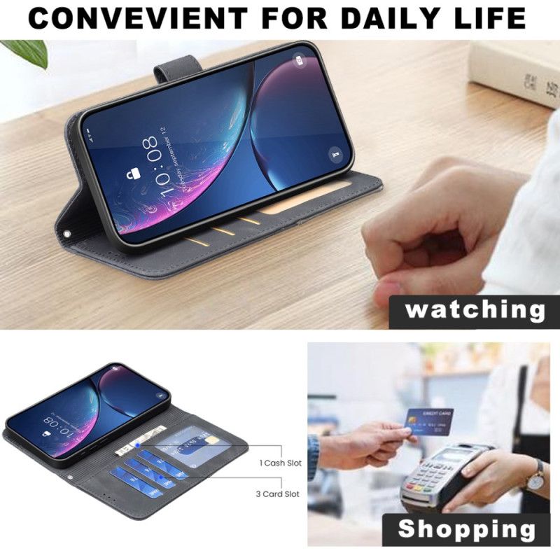 Folio Deksel Til Realme 14 Pro 5g Binfen-farge Geometrisk Mønster