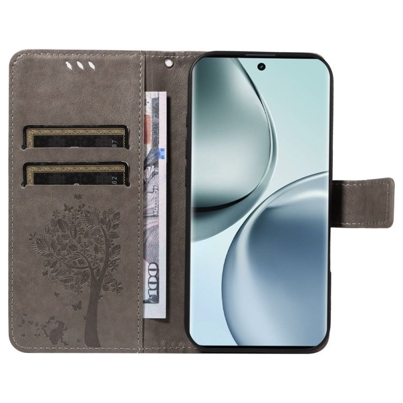 Folio Deksel Til Realme 14 Pro 5g Tre Og Katt