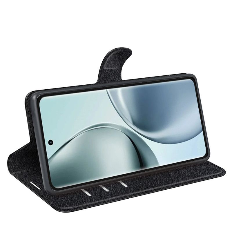 Lærdeksel Folio Deksel Realme 14 Pro 5g Mobildeksel Klassisk Litchi-imitert Skinn