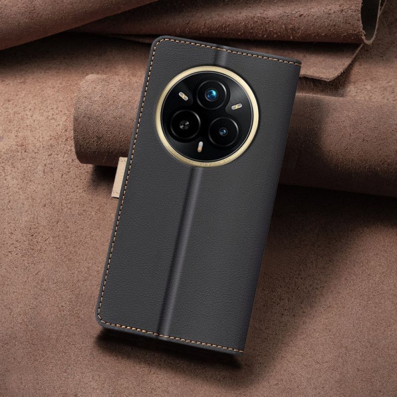 Lærdeksel Folio Deksel Realme 14 Pro 5g Mobildeksel Tofarget