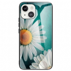 Deksel Til iPhone 14 Herdet Glass Blomster