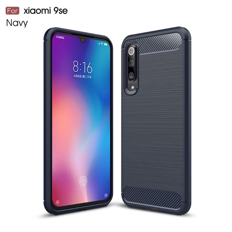 Deksel Til Xiaomi Mi 9 SE Originalitet Carbon Børstet Gel