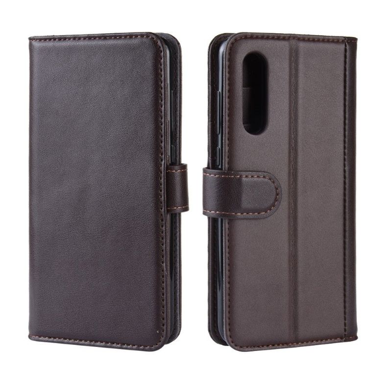 Etui Til Xiaomi Mi 9 SE Originalitet Premium Skinnkortholder - Brun