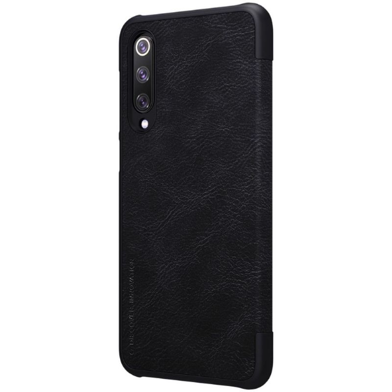 Folio Deksel Til Xiaomi Mi 9 SE Nillkin Qin Skinntrekk - Svart